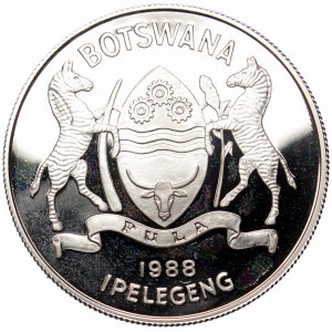 Botswana, 5 pula 1988, srebro