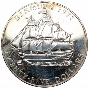 Bermuda, 25 dollars 1977 silver