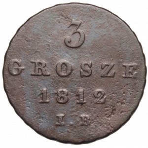 Księstwo Warszawskie, 3 grosze 1812 IB