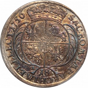 August III Sas, Ort 1756, Lipski - NGC AU Details