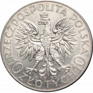 II Rzeczpospolita, 10 złotych 1932 zzm Głowa Kobiety