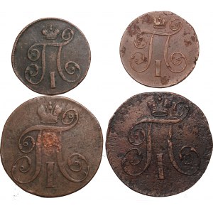 Russia, Paul I, Lot 1 and 2 kopecks