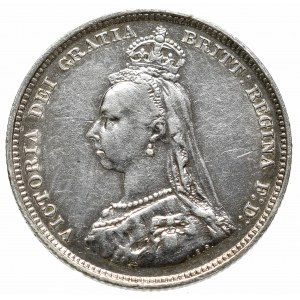 Wielka Brytania, 6 pensów 1887