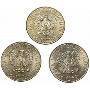 PRL, Zestaw 10 złotych 1969-1973 Kościuszko
