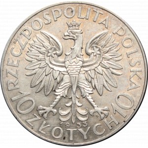 II Rzeczpospolita, 10 złotych 1933 Głowa kobiety