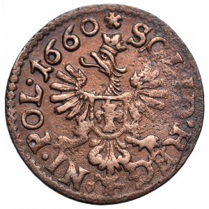 Jan II Kazimierz, Szeląg koronny 1660, Kraków z kolekcji Cezarego Wolskiego