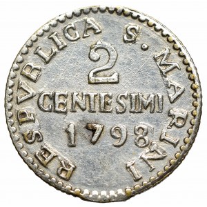 San Marino, 2 centesimi 1798