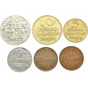 Wolne Miasto Gdańsk, Zestaw monet