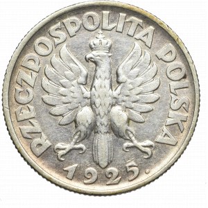 II Rzeczpospolita, 1 złoty 1925, Londyn Kobieta i kłosy