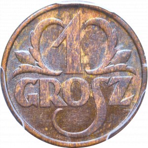II Rzeczpospolita, 1 grosz 1939 - PCGS MS63 BN