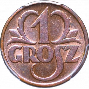 II Rzeczpospolita, 1 grosz 1939 - PCGS MS64 RB