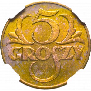 II Rzeczpospolita, 5 groszy 1923 - NGC UNC Details