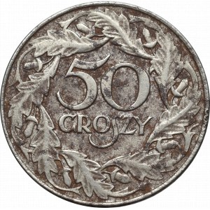 II Rzeczpospolita, 50 groszy 1938 - nieniklowane