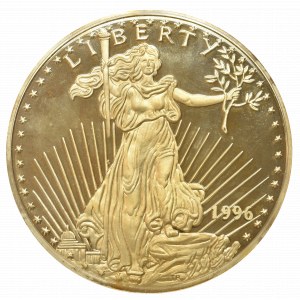 USA, numizmat Giant Half-Pound Golden Eagle 1996, 8 uncji srebra .999