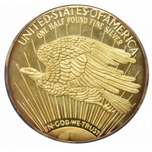 USA, numizmat Giant Half-Pound Golden Eagle 1996, 8 uncji srebra .999