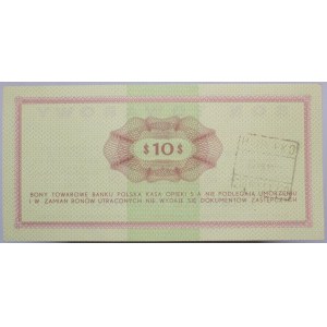 Pewex Bon Towarowy, 10 dolarów 1969 FF
