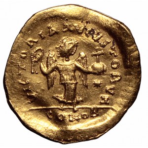Byzantine coinage, Justin I, Tremisis, Constantinople