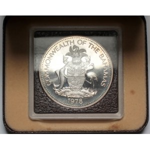 Bahamas, 10 dollars 1978, silver