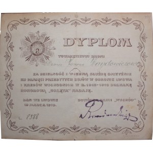 II Rzeczpospolita, Dyplom do odznaki Orląt lwowskich