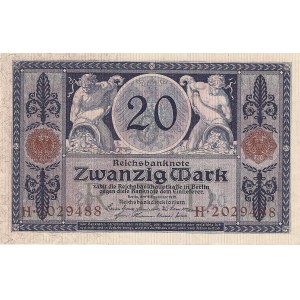 Niemcy, zestaw 5 szt 20 marek 1915
