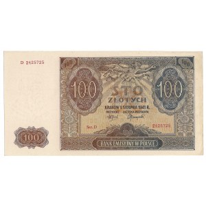 GG, 100 złotych 1941, Ser. D