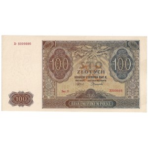 GG, 100 złotych 1941, ser. D