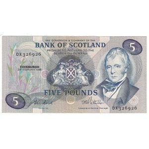 Scotland, 5 pounds 1988