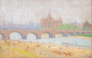 Stanisław Wyspiański (1869 Kraków - 1907 tamże), Widok Starego Miasta w Dreźnie, 1890 r.
