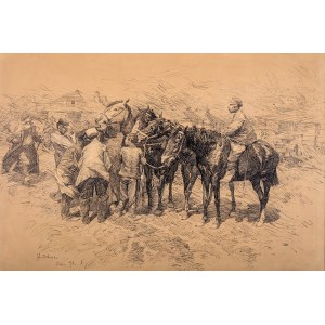 Stanisław Bohusz-Siestrzeńcewicz (1869 Wilno-1927 Warszawa), Jarmark, 1898 r.