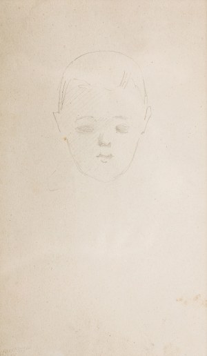 Jacek Malczewski (1854 Radom - 1929 Kraków), Głowa małego dziecka en face
