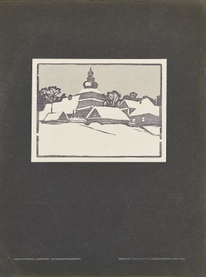 Stefan Filipkiewicz (1879-1944), Kościółek wiejski [Cerkiew zimą], przed 1914