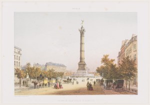Jules Arnout (1814 - 1868), Kolumna Lipcowa i Plac Bastylii, Paryż, 1850 -1860