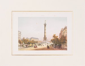 Jules Arnout (1814 - 1868), Kolumna Lipcowa i Plac Bastylii, Paryż, 1850 -1860