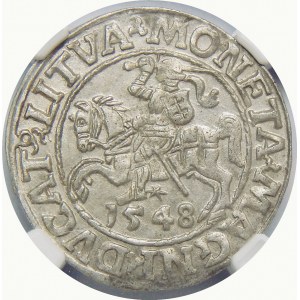 Zygmunt II August, Półgrosz 1548, Wilno – arabska 1 – L/LITVA