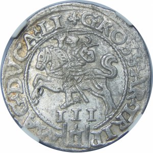 Zygmunt II August, Trojak 1562, Wilno – Pogoń bez tarczy – L/LI