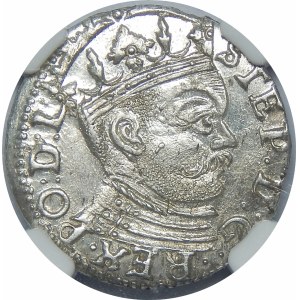 Stefan Batory, Trojak 1585, Ryga – mała głowa – hybryda