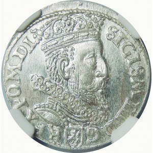 Zygmunt III Waza, Trojak 1605, Kraków – cyfra 5 w dacie bez belki – petarda