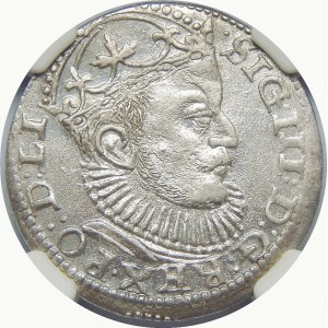 Zygmunt III Waza, Trojak 1589, Ryga – III pomiędzy krzyżykami – piękna