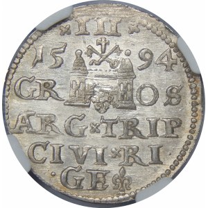 Zygmunt III Waza, Trojak 1594, Ryga – LI