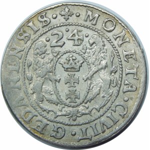 Zygmunt III Waza, Ort 1624/3, Gdańsk – data przebita – PR
