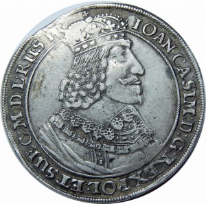 Jan II Kazimierz, Talar 1649, Gdańsk – lew w tarczy – G - R