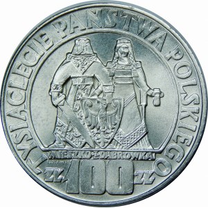 100 Złotych Mieszko i Dąbrówka 1966 - Srebro