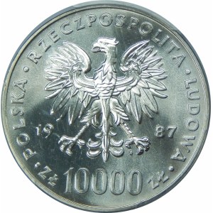 10000 Złotych Jan Paweł II 1987 - Srebro