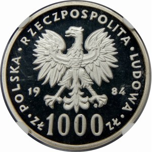 PRÓBA SREBRO 1000 Złotych Łabędź 1984
