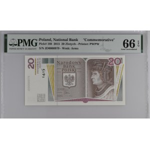 20 złotych 2015 Jan Długosz - JD 0000979 - niski numer