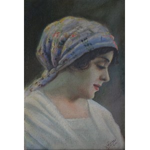 H. Kotrba(pocz.XX w.), Młoda kobieta w chuście