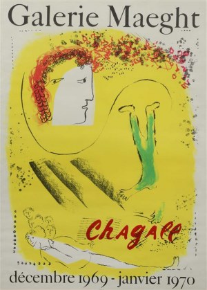 Marc Chagall (1887-1985), Żółte tło - Plakat Galerie Maeght, 1967-1970