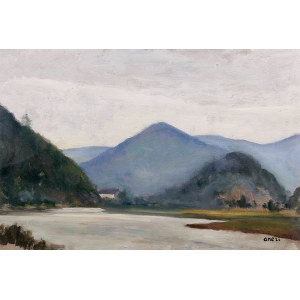 Aneri Irena Weissowa (1888-1981), Pejzaż górski z rzeką