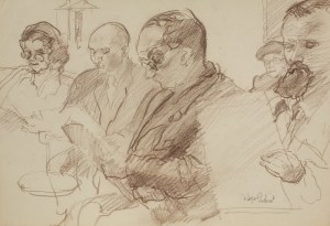 Kasper Pochwalski (1899-1971), Grupa postaci ze szkicownikami - z cyklu: „Notatki z klasy rusynku”
