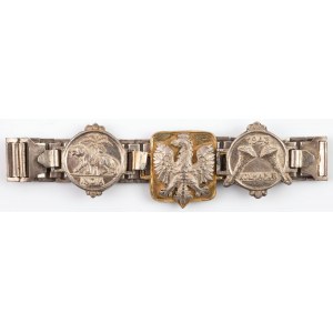 BRACELET WITH THE EMBLEM OF THE SECOND REPUBLIC, CAMP OF POLISH REFUGEES IN KOLHAPUR, 1943-47